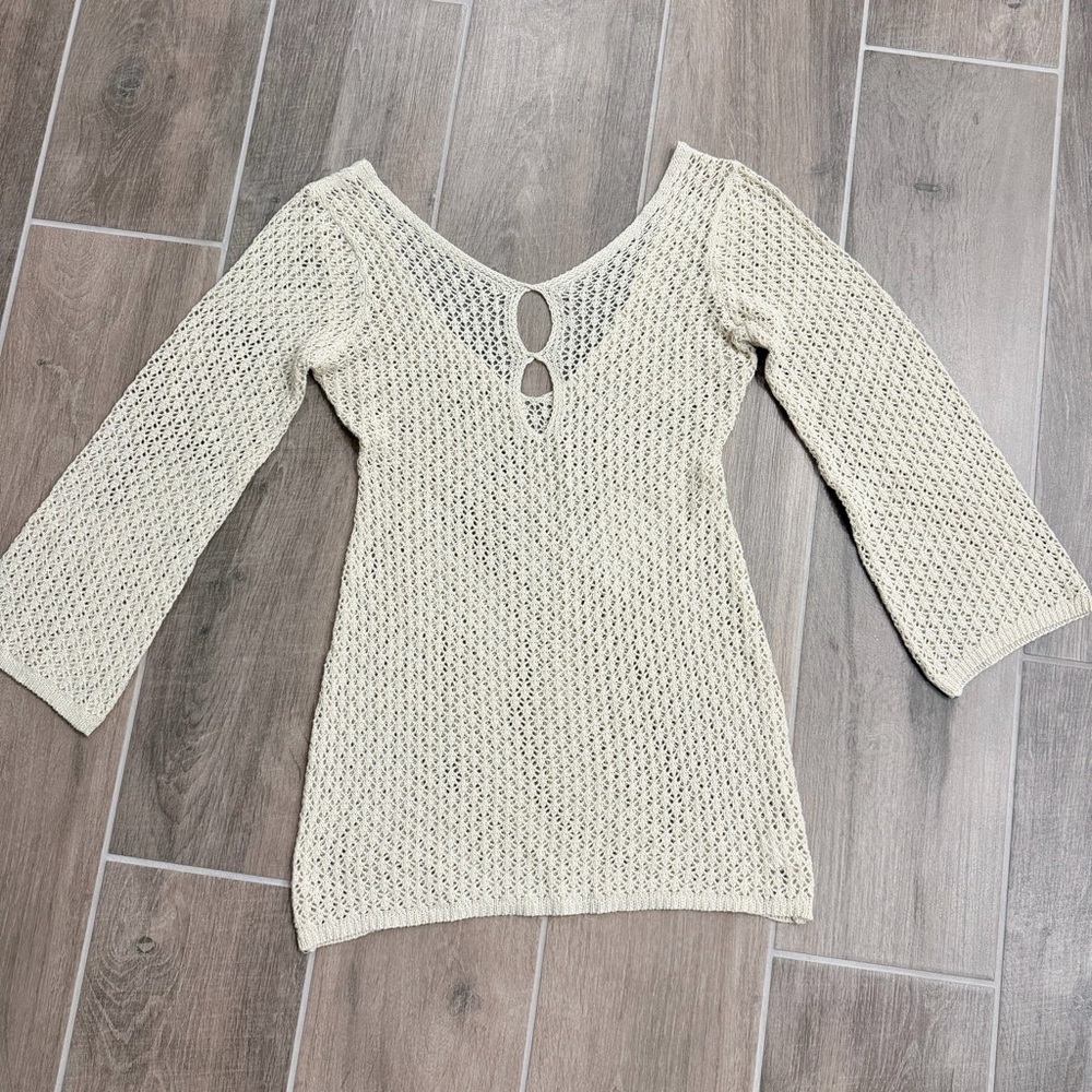 Cream Knit Coverup